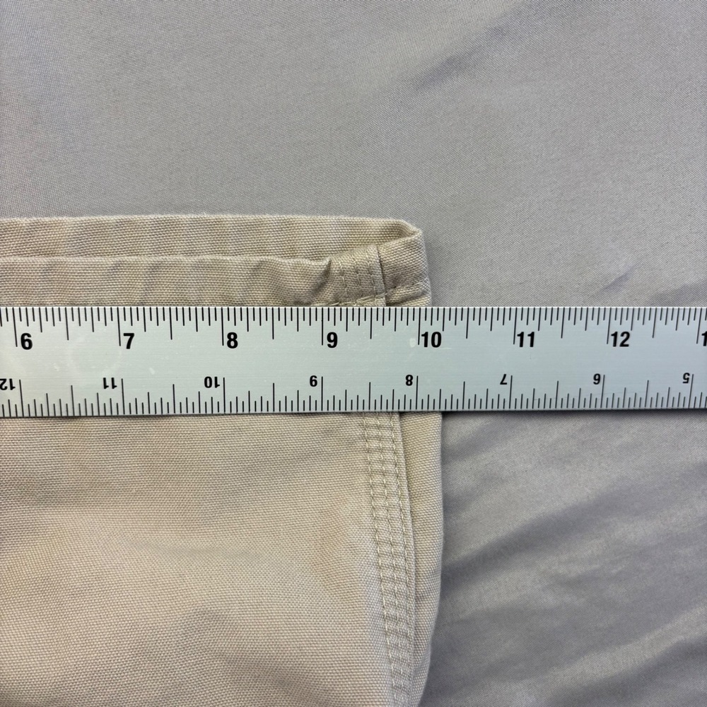 Carhartt Durable Loose Fit Canvas Work Dungaree Pants Tan 44x32 Mens Workwear - Picture 5 of 15